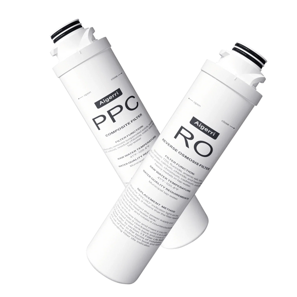 Aigerri PPC and RO water filter cartridges for reverse osmosis systems, removing heavy metals and impurities