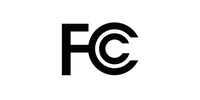 FCC certification mark on gray background