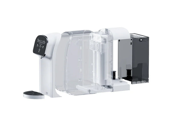 Countertop water filter with UV sterilization, removing heavy metals & bacteria, no installation needed